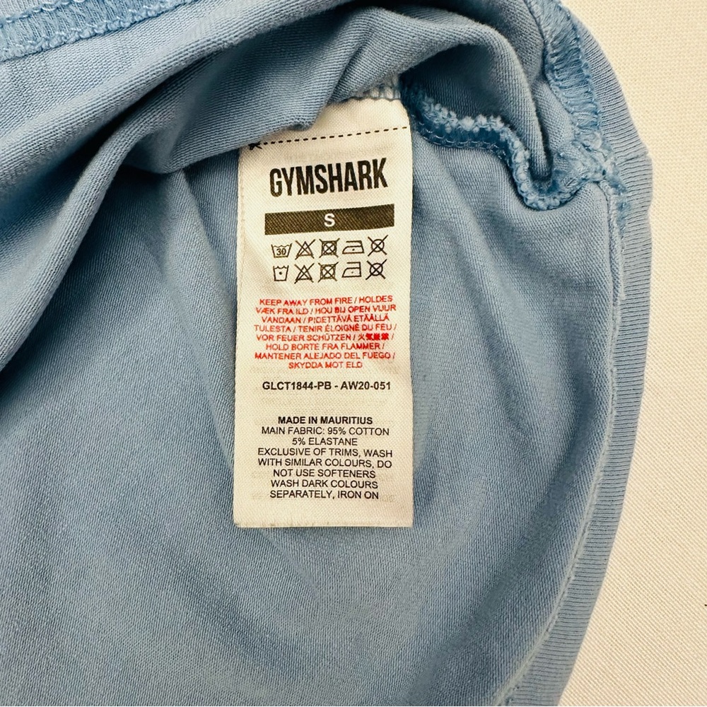 Gymshark Light Blue Tee - Picture 3 of 3